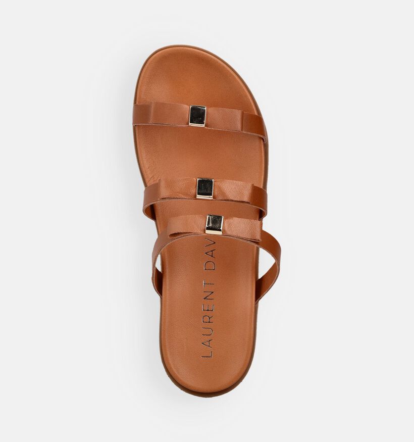 Laurent David Cognac Slippers voor dames (373553)
