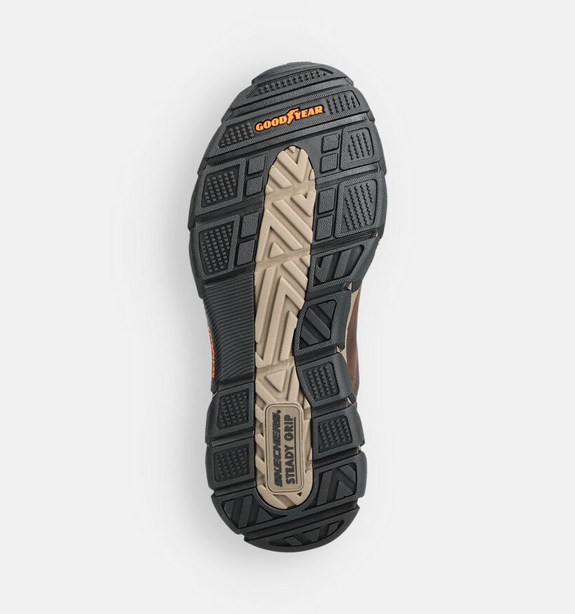 Skechers Respected Evans Donkerbruine Boots Chelsea voor heren (378006)
