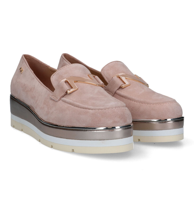 Nathan-Baume Beige Mocassins voor dames (324414)
