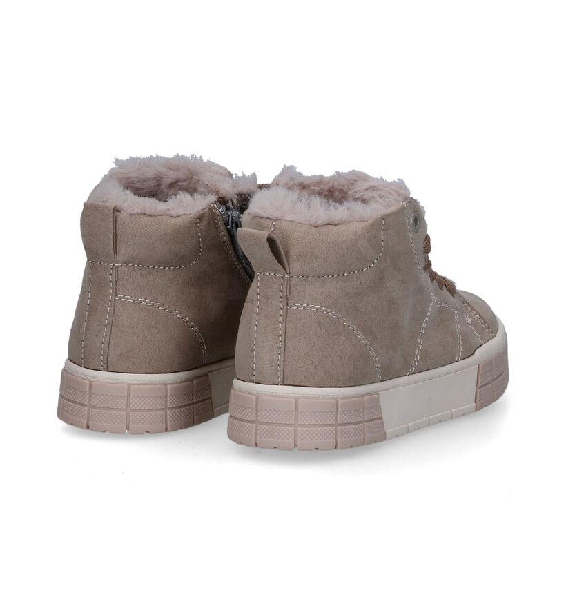 Milo & Mila Taupe Hoge Sneakers voor meisjes (313325)