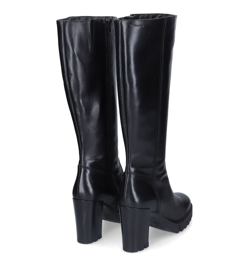 Tamaris Bottes hautes en Noir en cuir (315401)