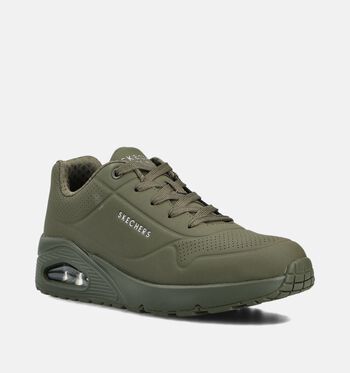 Skechers Memory Foam Sneakers Zwart/Wit/Blauw/Groen