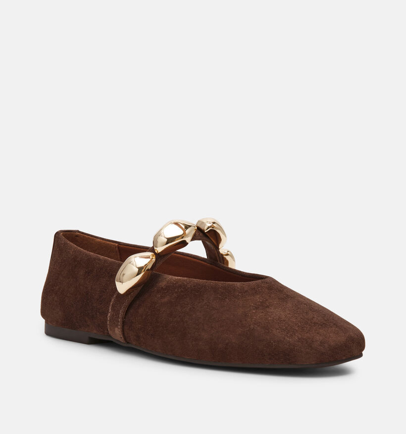 Steve Madden Poppin Donkerbruine Ballerina's voor dames (378152)
