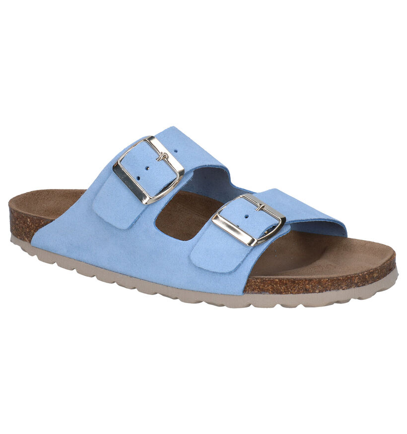 Hampton Bays Blauwe Slippers in nubuck (292598)