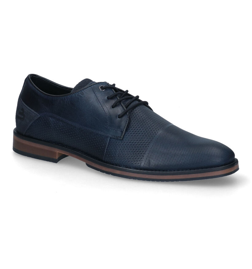 Bullboxer Blauwe Geklede Veterschoenen voor heren (318469) - geschikt voor steunzolen