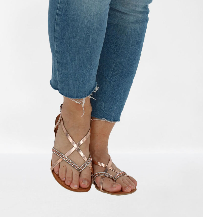 Scapa Sandales plates en Or en simili cuir (270299)