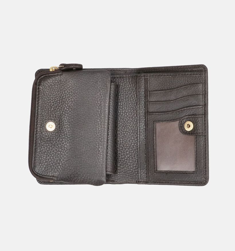 Crinkles Bruine Portemonnee met Rits voor dames (381774)