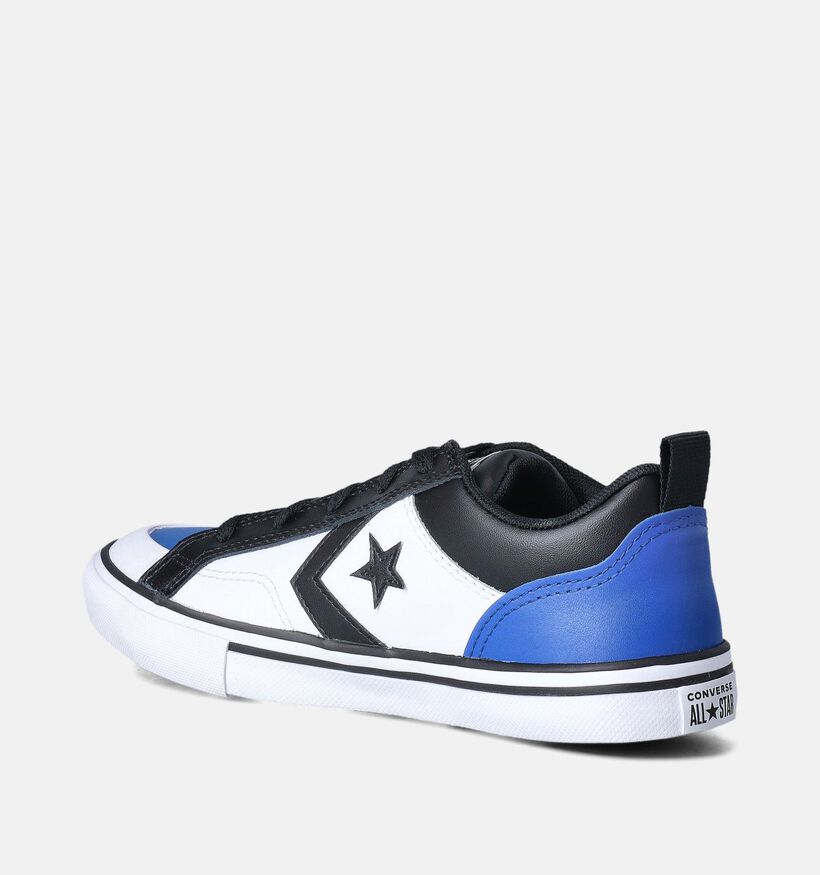 Converse Pro Blaze Strap Leather Easy-On Witte Sneakers voor jongens, meisjes (357653) - geschikt voor steunzolen