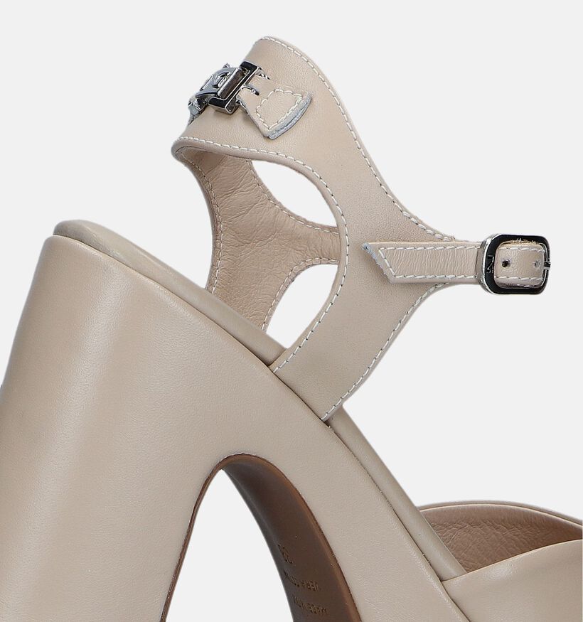NeroGiardini Beige Plateausandalen voor dames (339539)