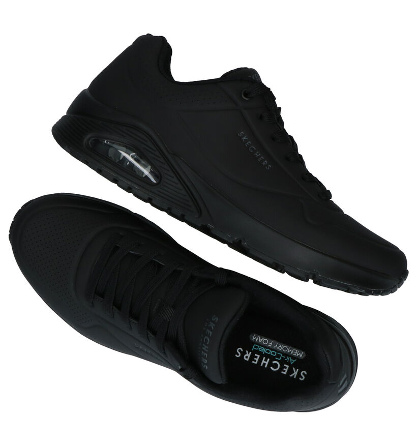 Skechers Uno Stand On Air Zwarte Sneakers voor heren (334160)