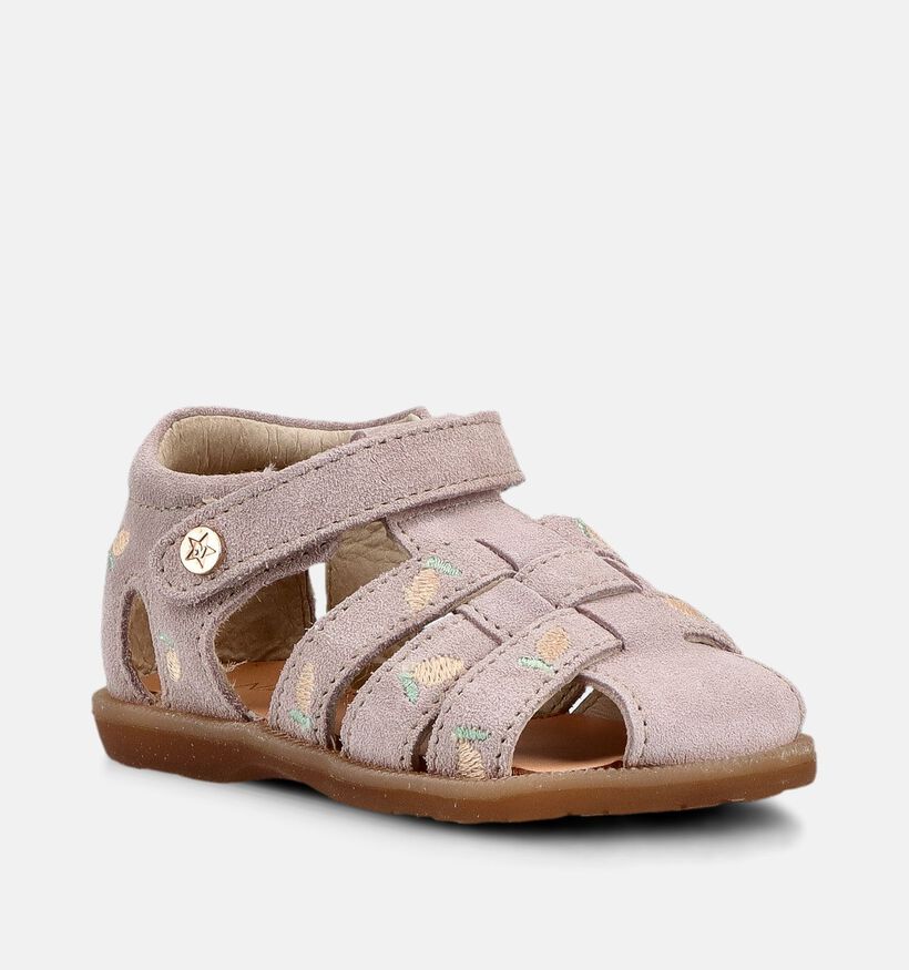 Naturino Zaffiro Suede Roze Babysandalen voor meisjes (371559)