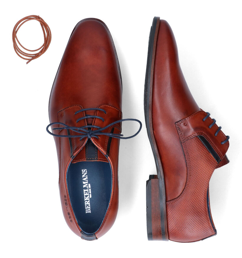 Berkelmans Chaussures classiques en Cognac pour hommes (352747) - pour semelles orthopédiques
