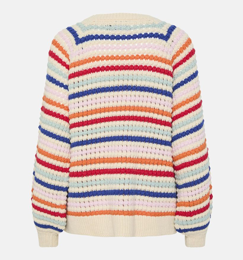 Pieces Dosla Beige Gestreepte trui voor dames (351085)
