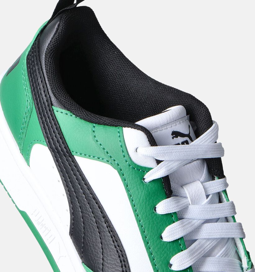 Puma Rebound v6 Lo Groene Sneakers voor jongens, meisjes (350371) - geschikt voor steunzolen