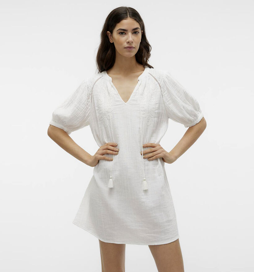 Vero Moda Kisy Robe boho en Blanc pour femmes (341818)