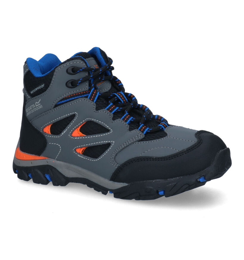 Regatta Holcombe Blauwe Wandelschoenen voor jongens (313309) - geschikt voor steunzolen