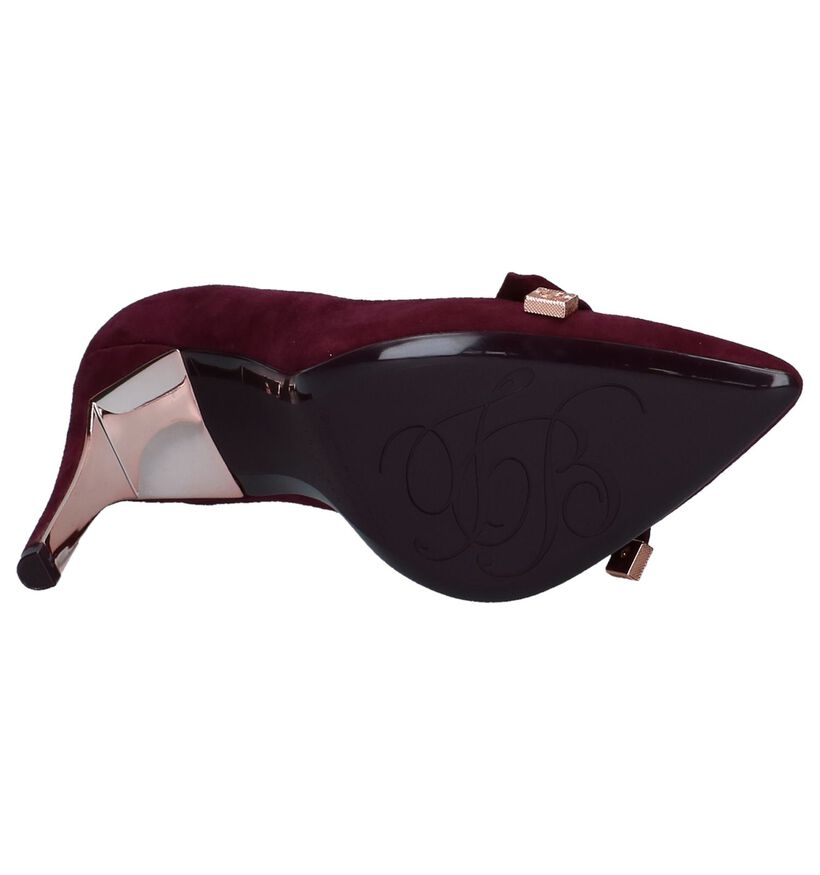 Bordeaux High Heels Pumps Ted Baker Gewell in daim (225403)