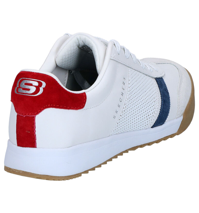 Skechers Zinger Witte Veterschoenen in kunstleer (272810)