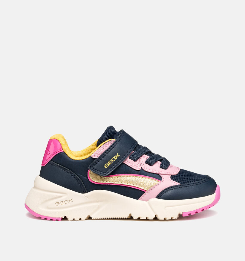 Geox Loftus Baskets en Bleu/Rose pour filles (360382) - pour semelles orthopédiques
