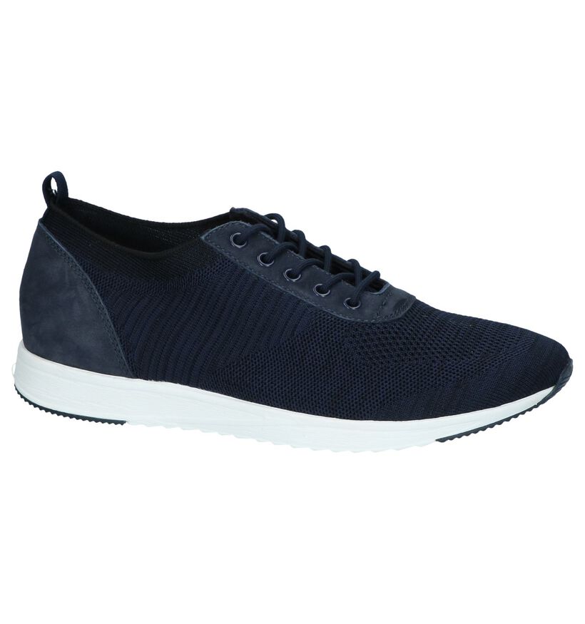 Blauwe Veterschoenen Borgo Sport in stof (239175)