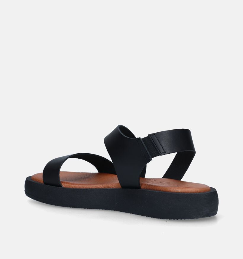 Hee Zwarte Platte Sandalen voor dames (339583)