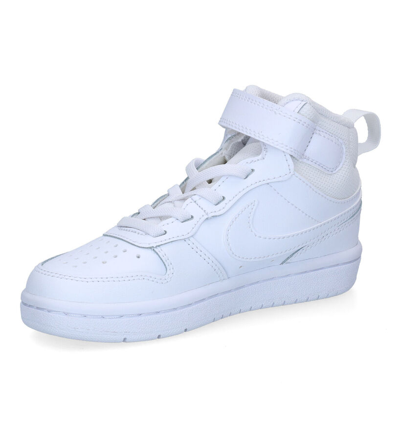 Nike Court Borough Mid 2 PS Witte Sneakers in kunstleer (299892)