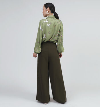 Orfeo Broeken Zwart/Groen