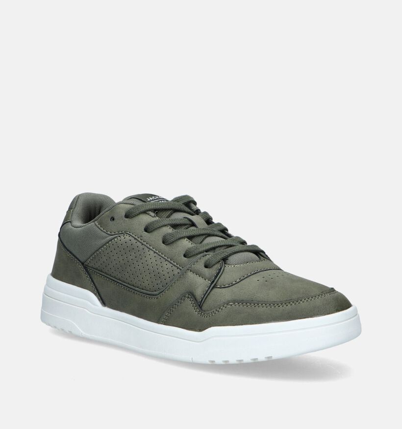 Jack & Jones London Olijfgroene Veterschoenen voor heren (345835) - geschikt voor steunzolen