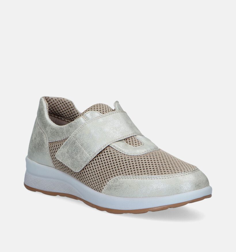 Flex'is Gouden Velcroschoenen voor dames (342053) - geschikt voor steunzolen