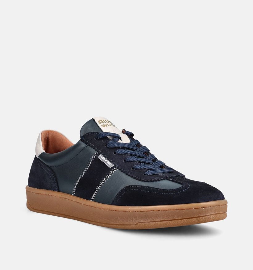 River Woods Daan Donkerblauwe Veterschoenen voor heren (373392) - geschikt voor steunzolen