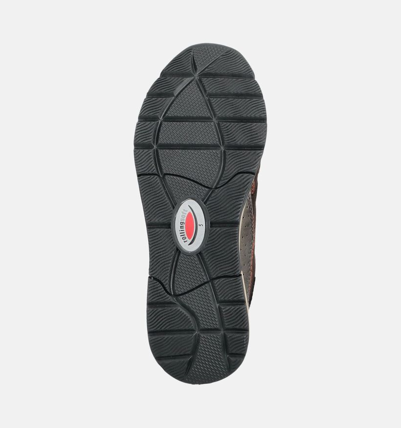 Gabor Rollingsoft Donkerbruine Sneakers voor dames (378266) - geschikt voor steunzolen