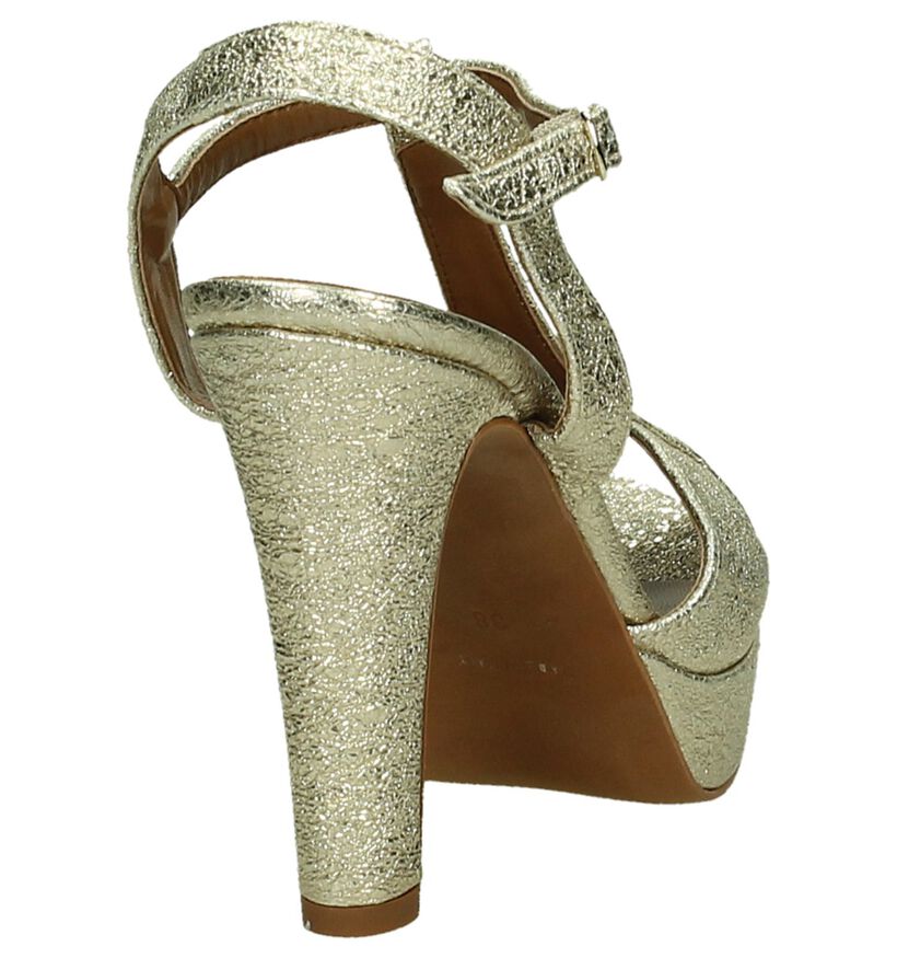 Youh! Gouden Sandalen High Heels in leer (195924)