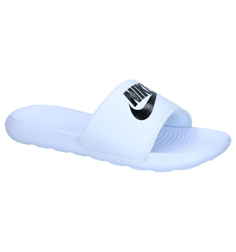 Nike Victori One Nu-pieds en Blanc en simili cuir (291004)