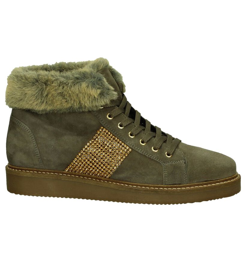 Veterbottines Taupe River Woods Alive in daim (204258)