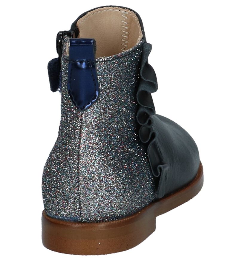 Donkerblauwe Geklede Boots Beberlis met Glitter in leer (230245)