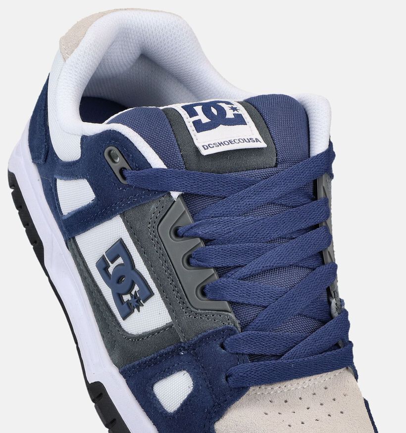 DC Shoes Stag Baskets en Bleu/Gris pour hommes (368745) - pour semelles orthop&eacute;diques