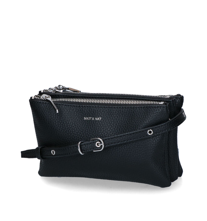 Matt & Nat Triplet Zwarte Crossbody Tas in kunstleer (318596)