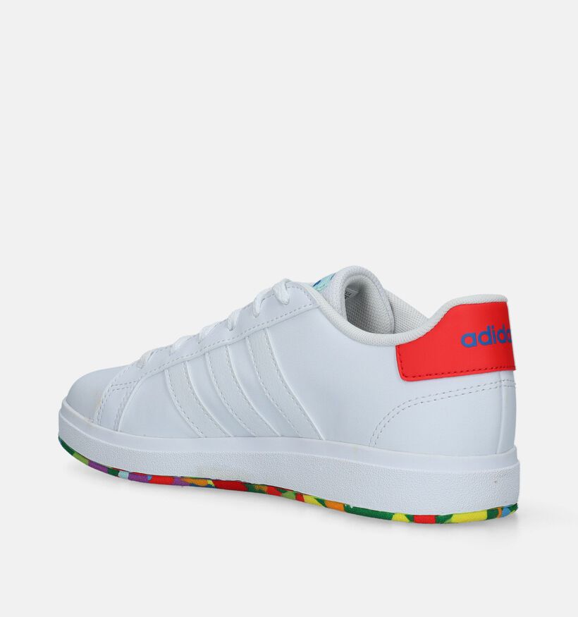 adidas Grand Court 2.0 K Witte Sneakers voor jongens, meisjes (341645)