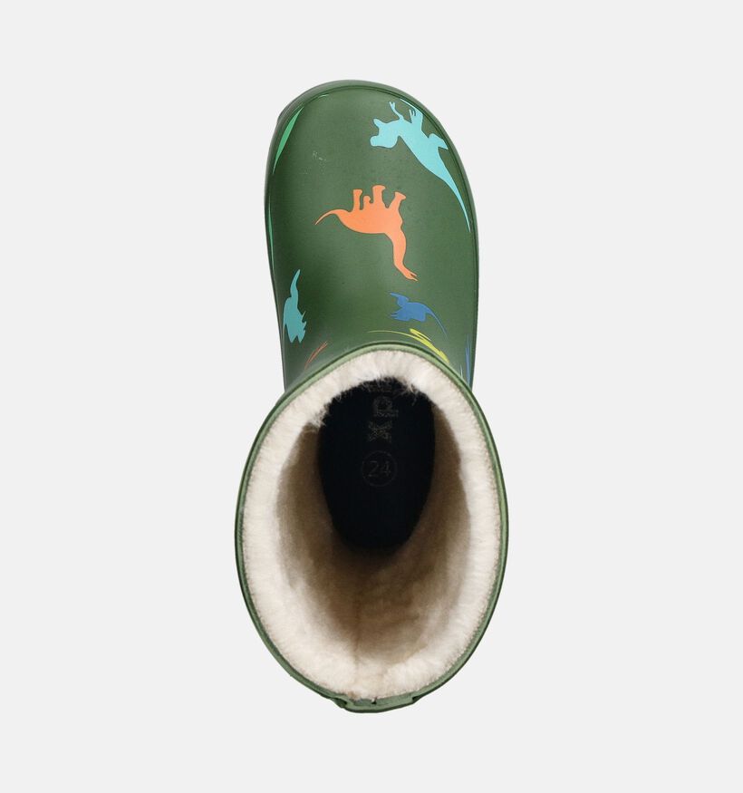 Xplor Rainboot Groene Gevoerde Regenlaarzen Dino's voor meisjes, jongens (360159) - geschikt voor steunzolen