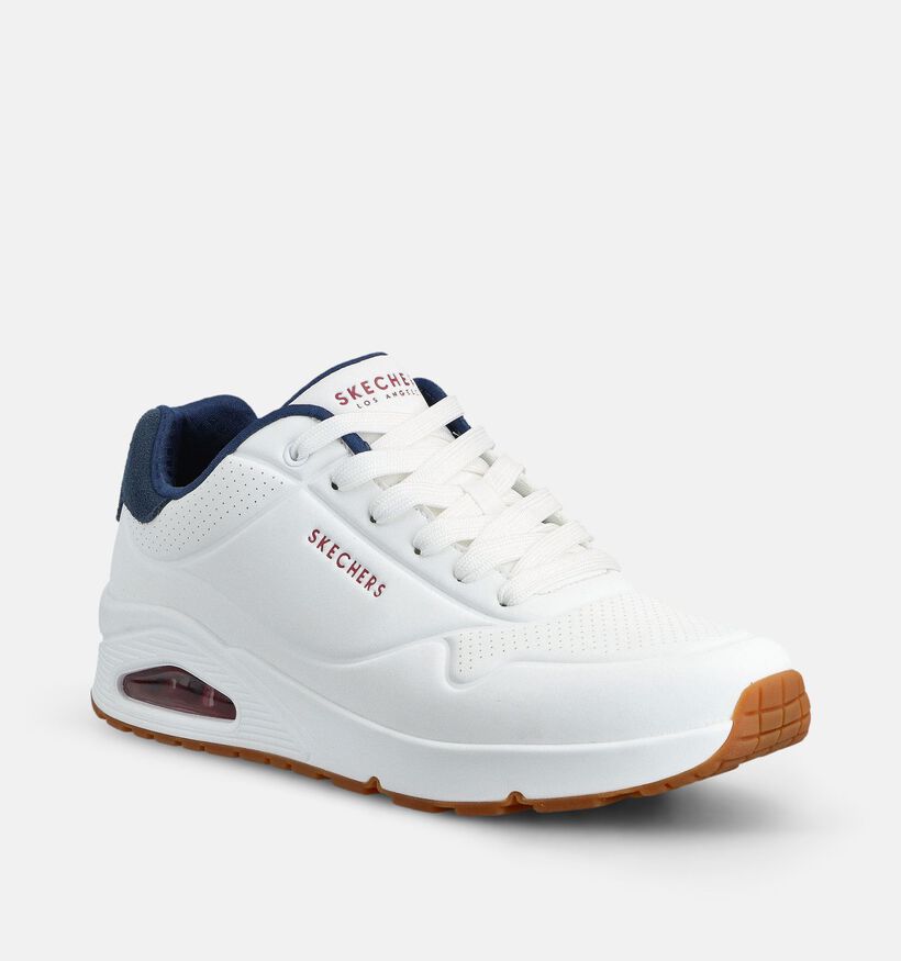 Skechers Uno Suited On Air Baskets basses en Blanc pour hommes (375641)