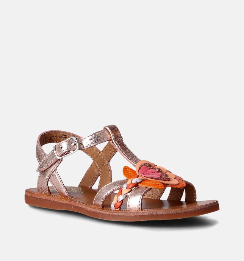 Pom d'Api Plagette Alto Rose gold Sandalen voor meisjes (354600)
