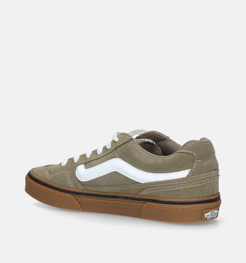 Vans Caldrone Suede Baskets de skate en Vert pour garçons, hommes (343780)