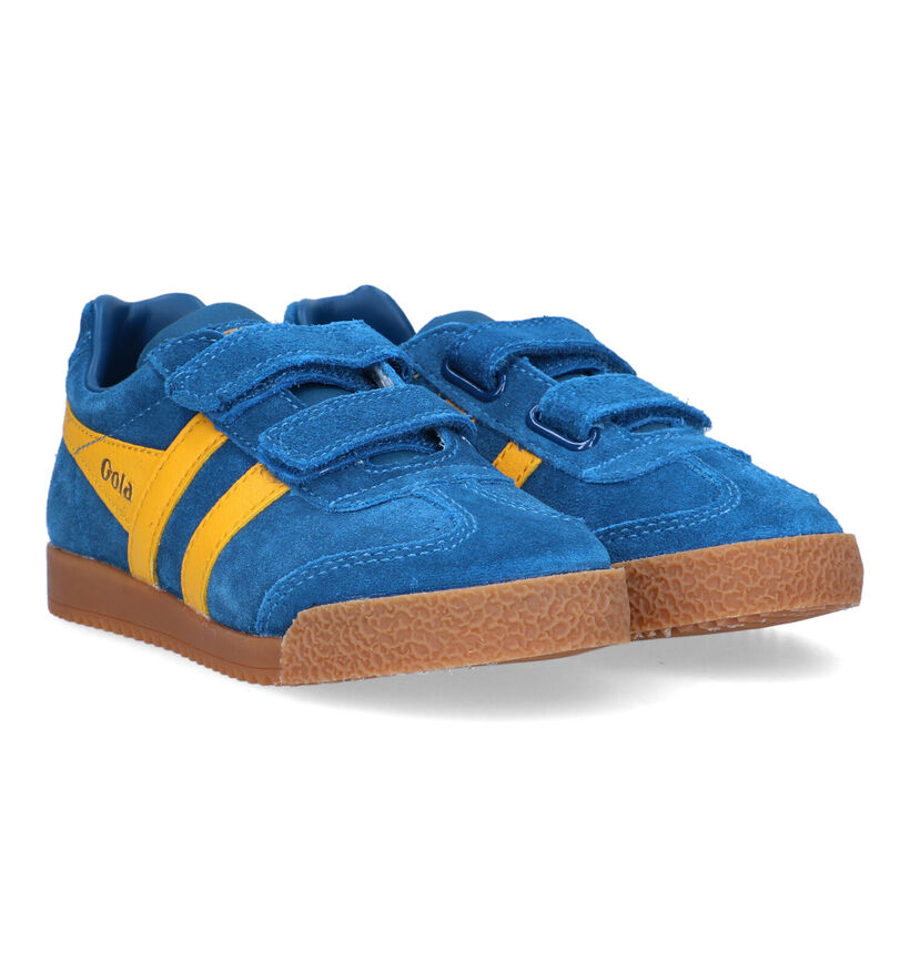 Gola Harrier Strap Blauwe Sneakers voor jongens, meisjes (335822)