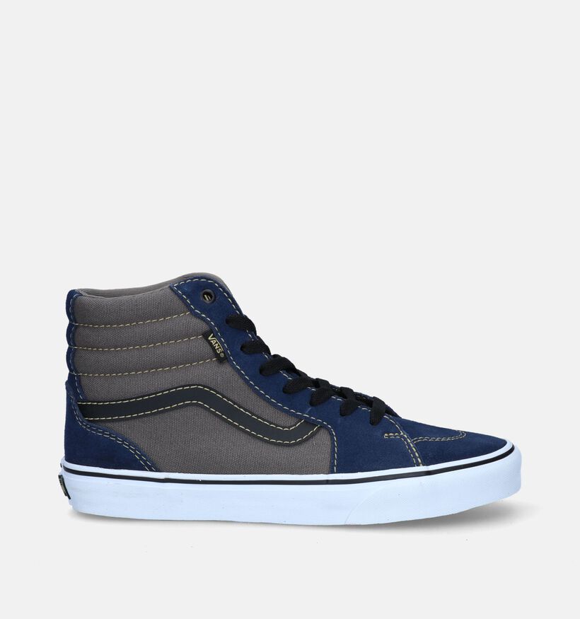 Vans Filmore Hi Baskets de skate en Bleu pour hommes (337030)