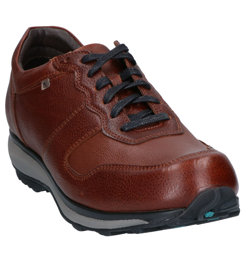 Xsensible Boston Bruine Veterschoenen in leer (259681)