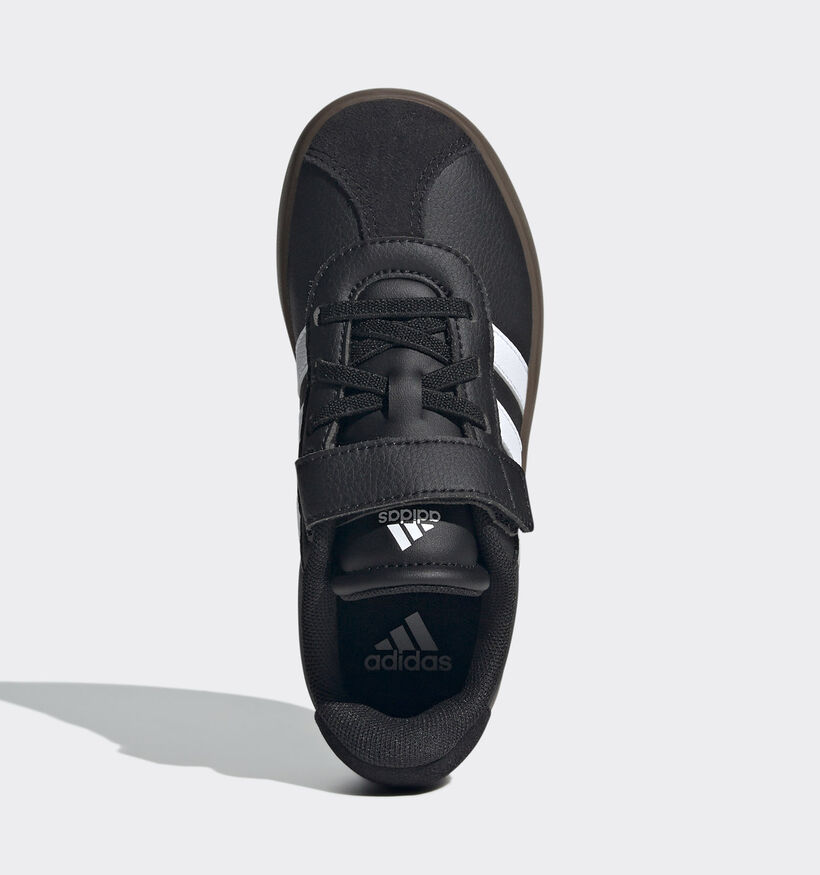 adidas VL Court 3.0 Baskets basses en Noir pour filles, gar&ccedil;ons (365314) - pour semelles orthop&eacute;diques