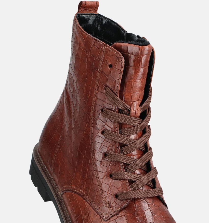 Remonte Boots à lacets en Cognac pour femmes (360406) - pour semelles orthopédiques