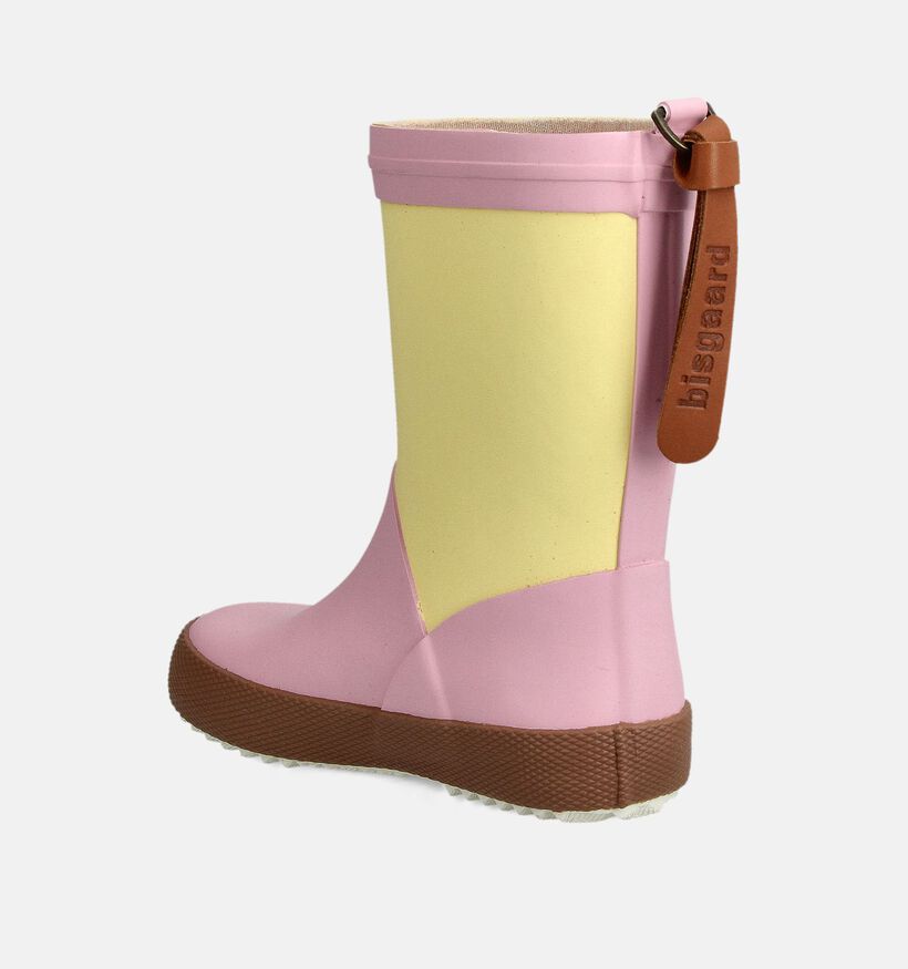 Bisgaard Roze/Gele Regenlaarzen voor meisjes (364819) - geschikt voor steunzolen