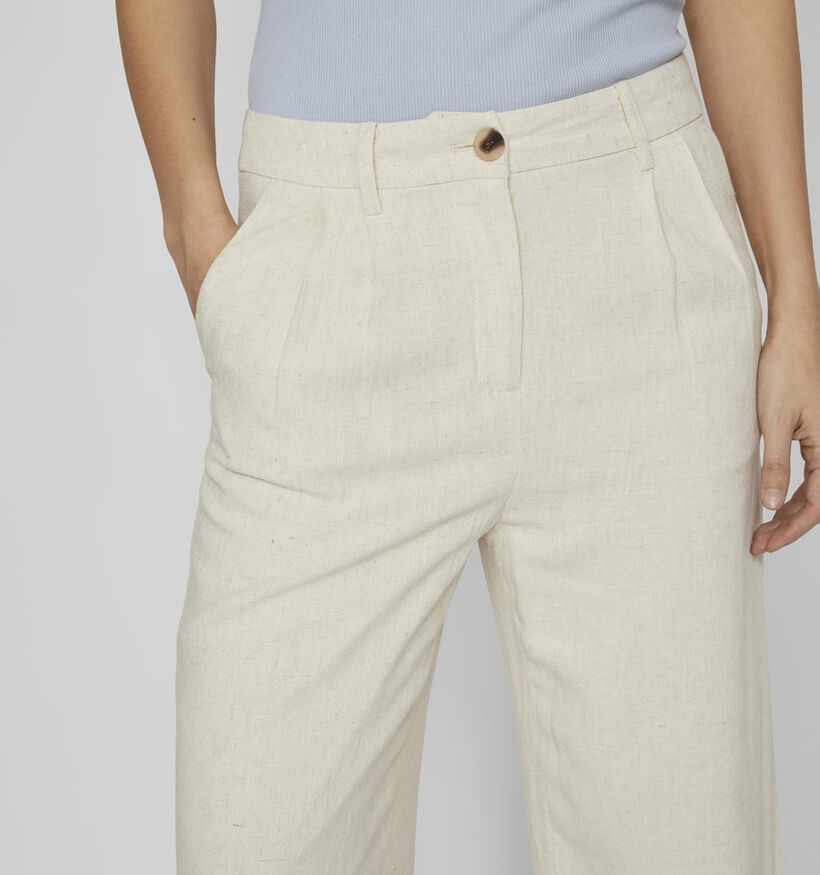 Vila Molie Pantalon habillé en Écru pour femmes (342953)