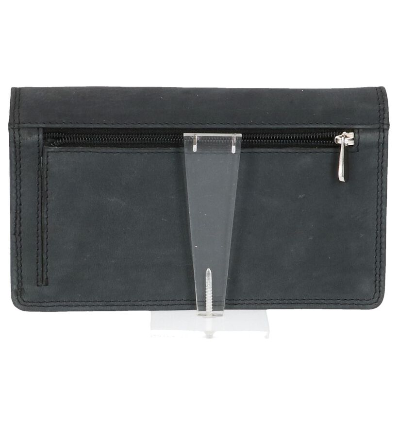 Zwarte Overslagportemonnee Burkely J Waxy Wallet in nubuck (222056)